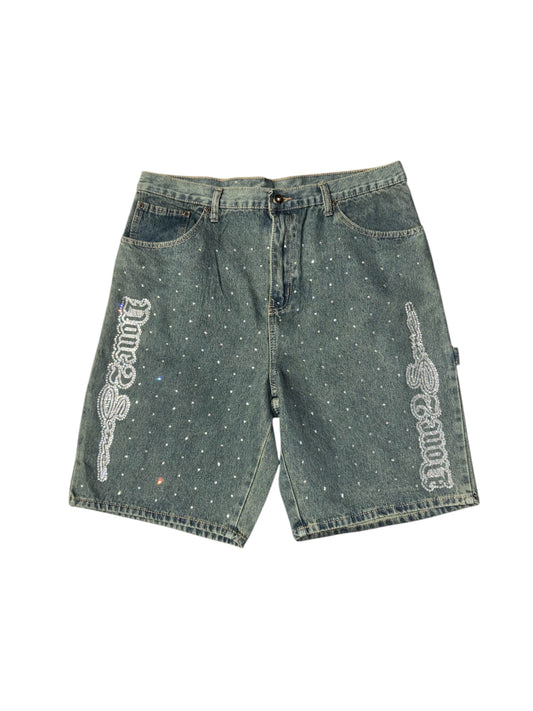 NONE2SOME JORTS RHINESTONES