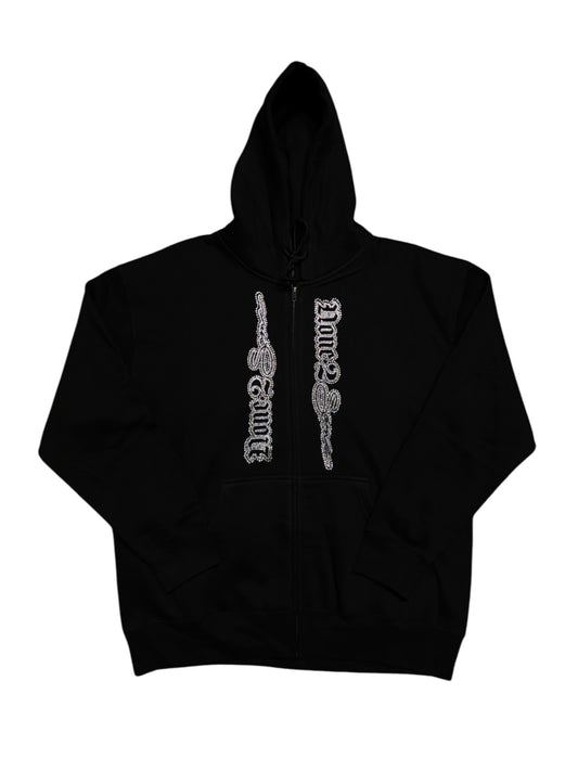 RHINESTONE ZIP UP