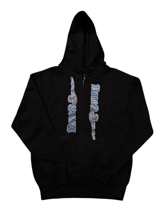 RHINESTONE ZIP UP