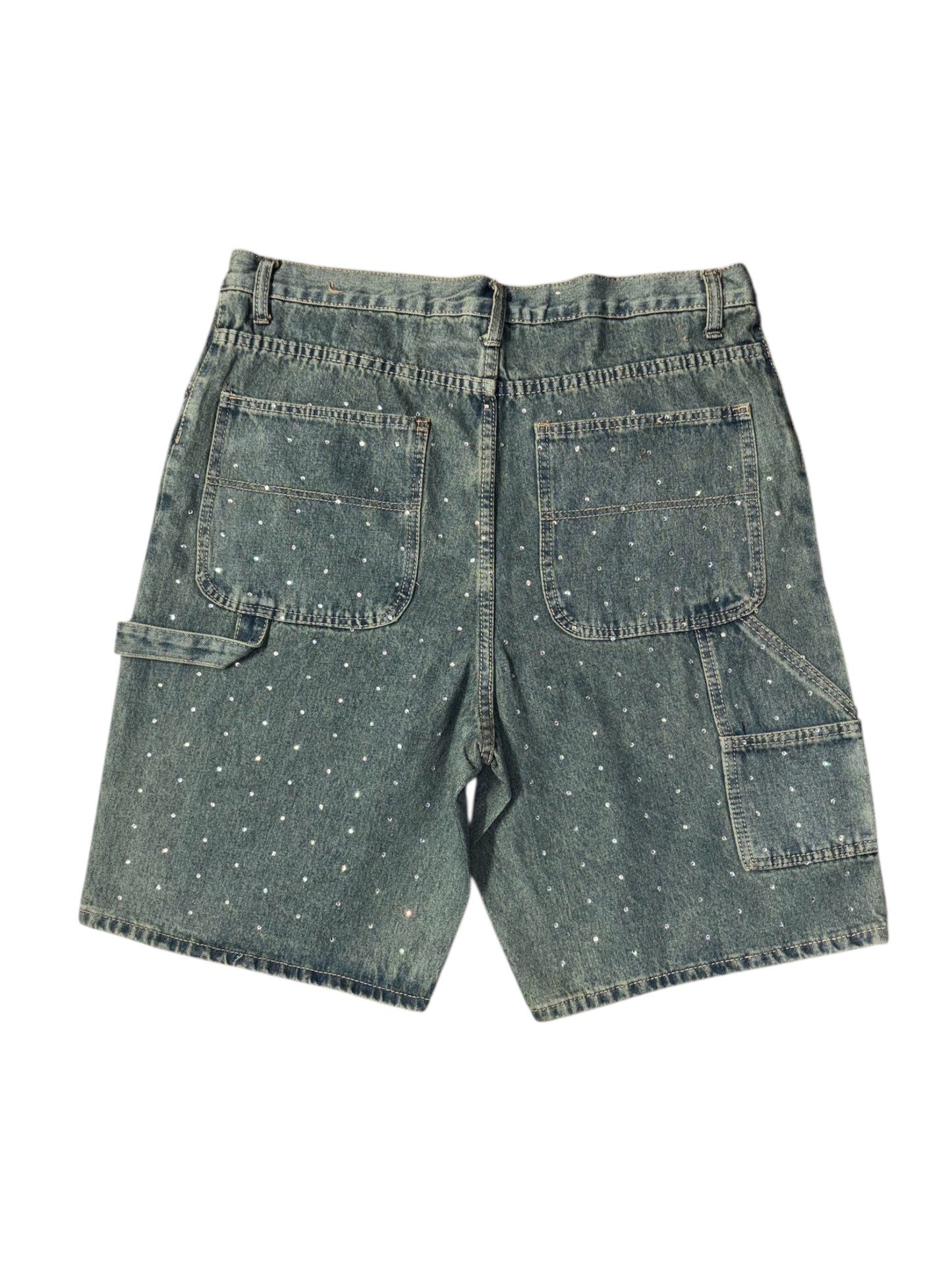 NONE2SOME JORTS RHINESTONES