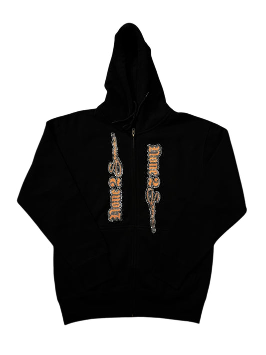 RHINESTONE ZIP UP